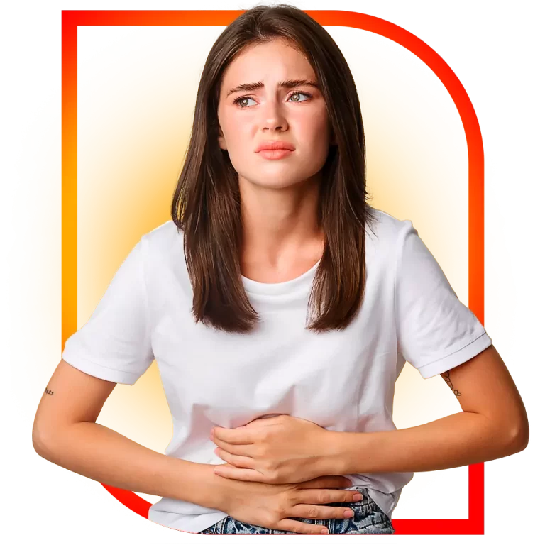 Jovem com dor abdominal